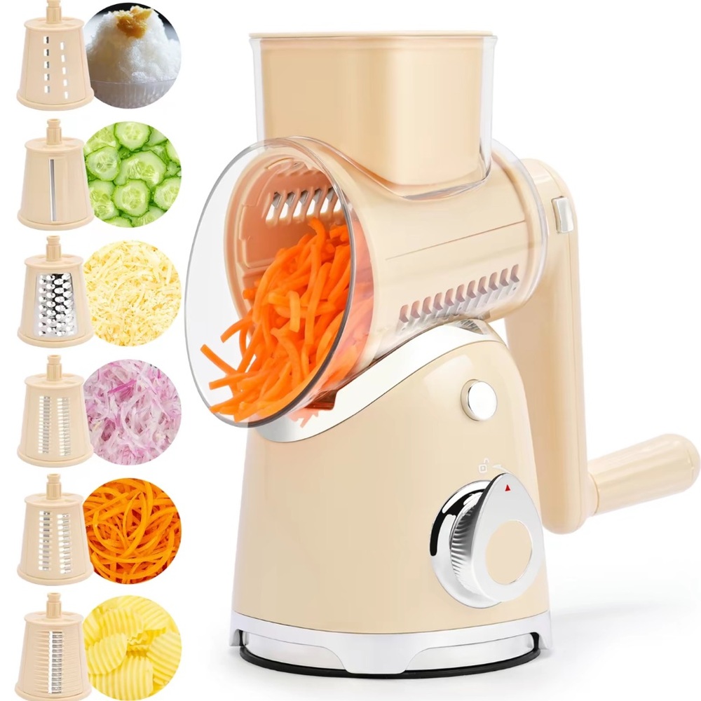 NEW SUSTEAS Vegetable Food Chopper with 6 Design Blades